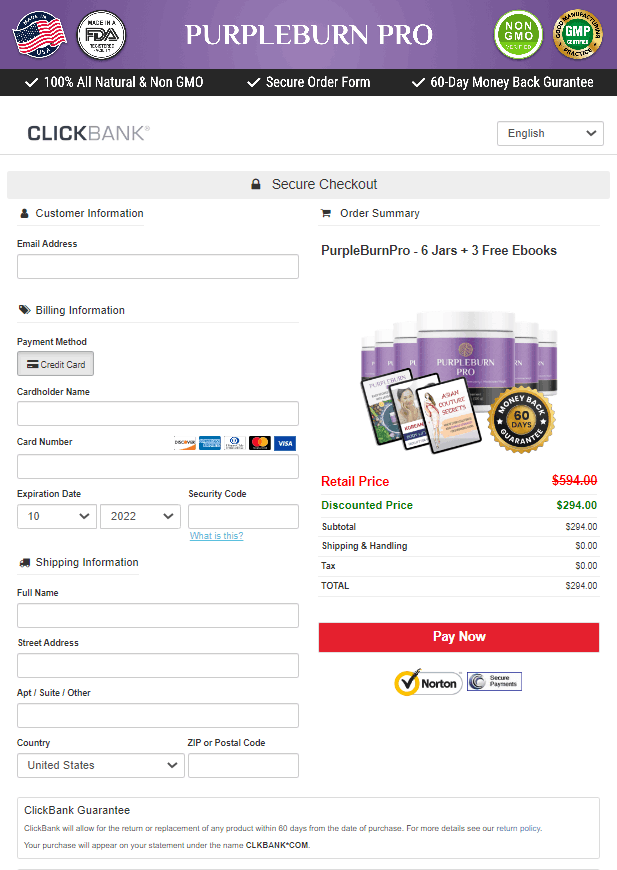 PurpleBurn Pro Order Now